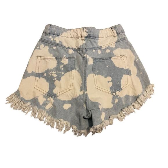 Wild Fable High Rise Frayed Denim Acid Wash Jean Short Shorts Preppy Beach Coast - Picture 2 of 11